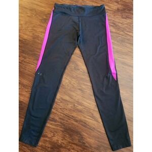 Under Armour Leggings Pants Running Athletic Women's Size Medium Black Purple
